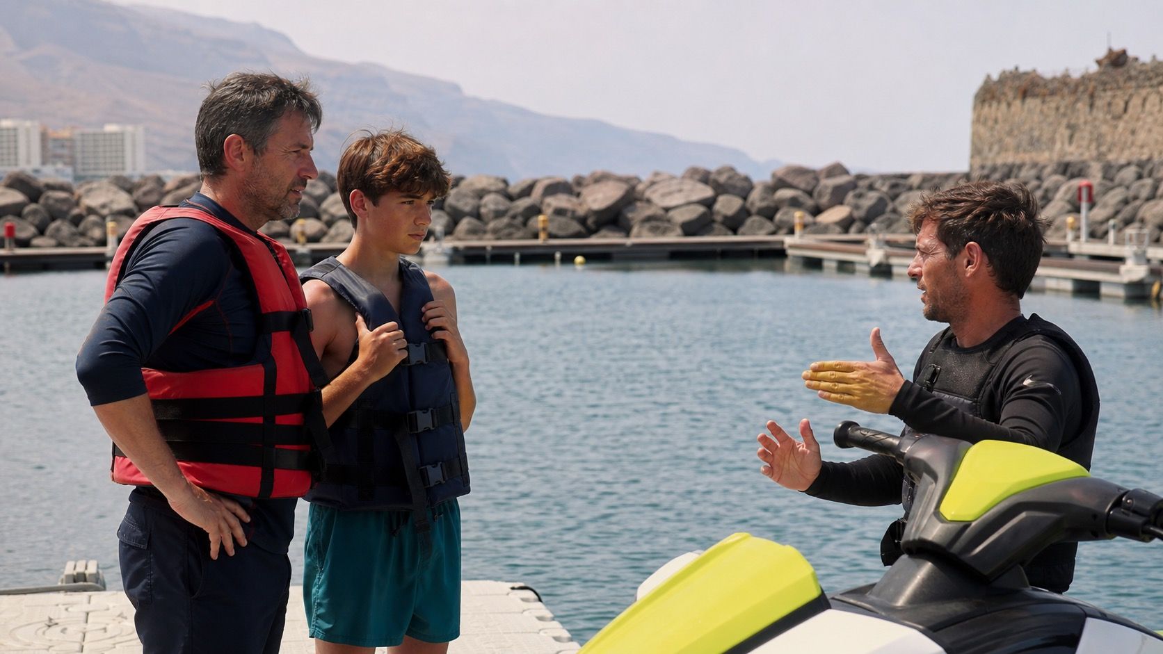 Edad para montar en moto de agua en Tenerife: conductor, acompañante y familia